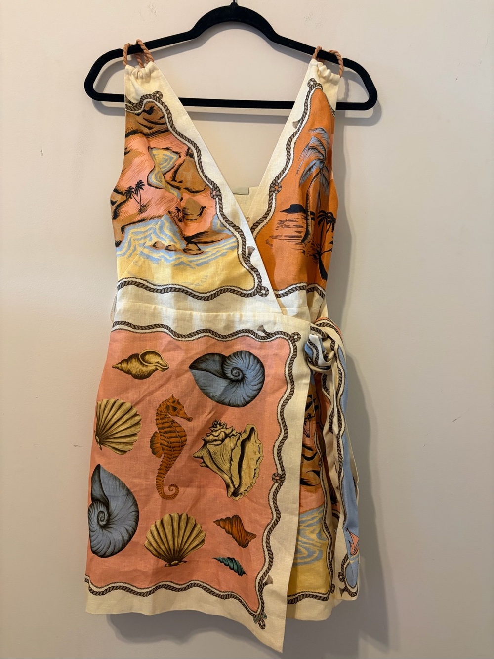 Farm Rio Multicolor Rio Souvenir Scarves Rope Straps Mini Dress - Picture 5 of 8